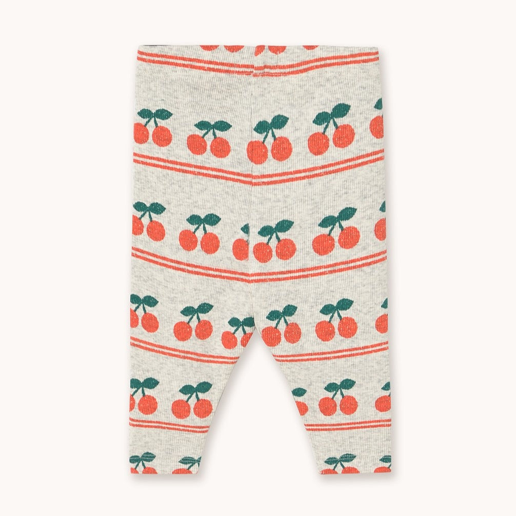 【tinycottons】CHERRY PATTERN RIB BABY PANT light cream heather パンツ 12m,18m,24m  | Coucoubebe/ククベベ