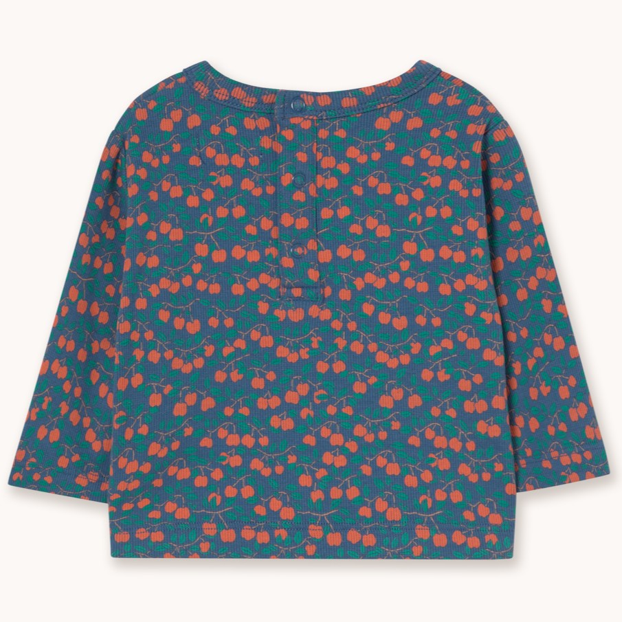【tinycottons】MINI APPLES RIB BABY TEE light navy Tシャツ 12m,18m,24m  | Coucoubebe/ククベベ