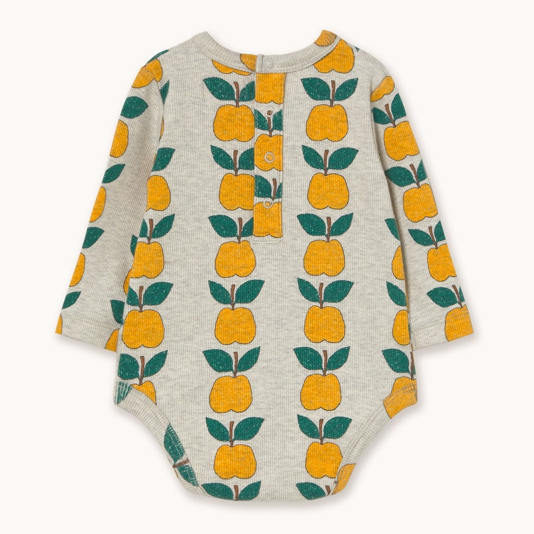 【tinycottons】APPLES RIB BODY light cream heather ロンパース 6m,9m,12m  | Coucoubebe/ククベベ