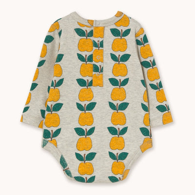 【tinycottons】APPLES RIB BODY light cream heather ロンパース 6m,9m,12m（Sub Image-2） | Coucoubebe/ククベベ