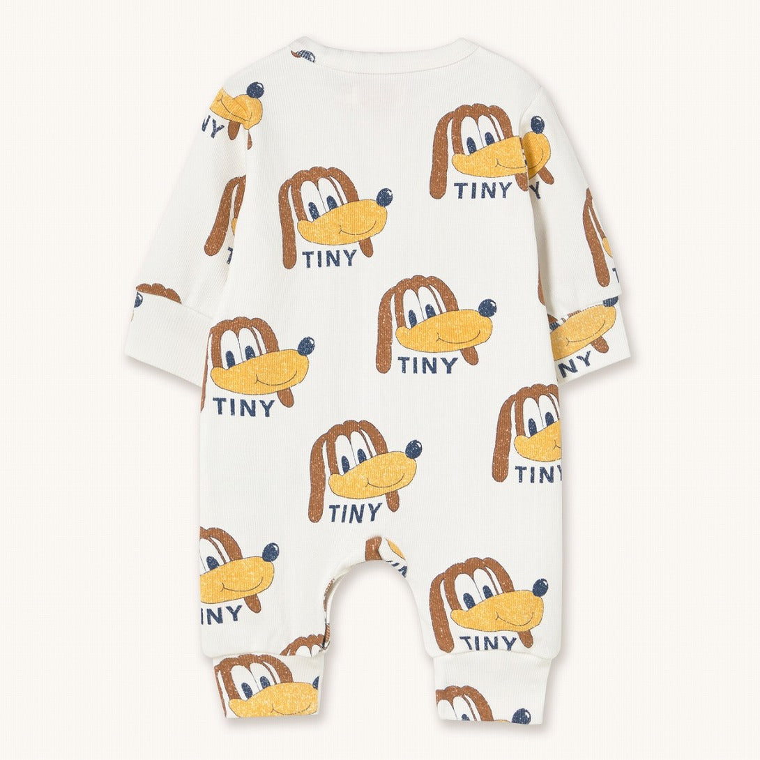 【tinycottons】DOGS RIB ONE-PIECE off-white ロンパース 6m,9m,12m,18m  | Coucoubebe/ククベベ