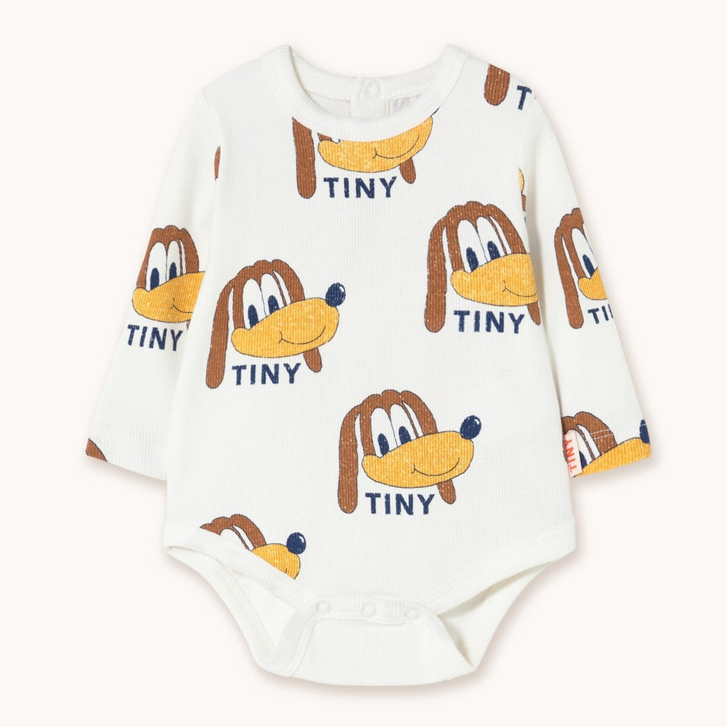 【tinycottons】DOGS RIB BODY off-white ロンパース 6m,9m,12m  | Coucoubebe/ククベベ