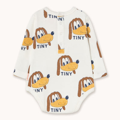 【tinycottons】DOGS RIB BODY off-white ロンパース 6m,9m,12m（Sub Image-2） | Coucoubebe/ククベベ