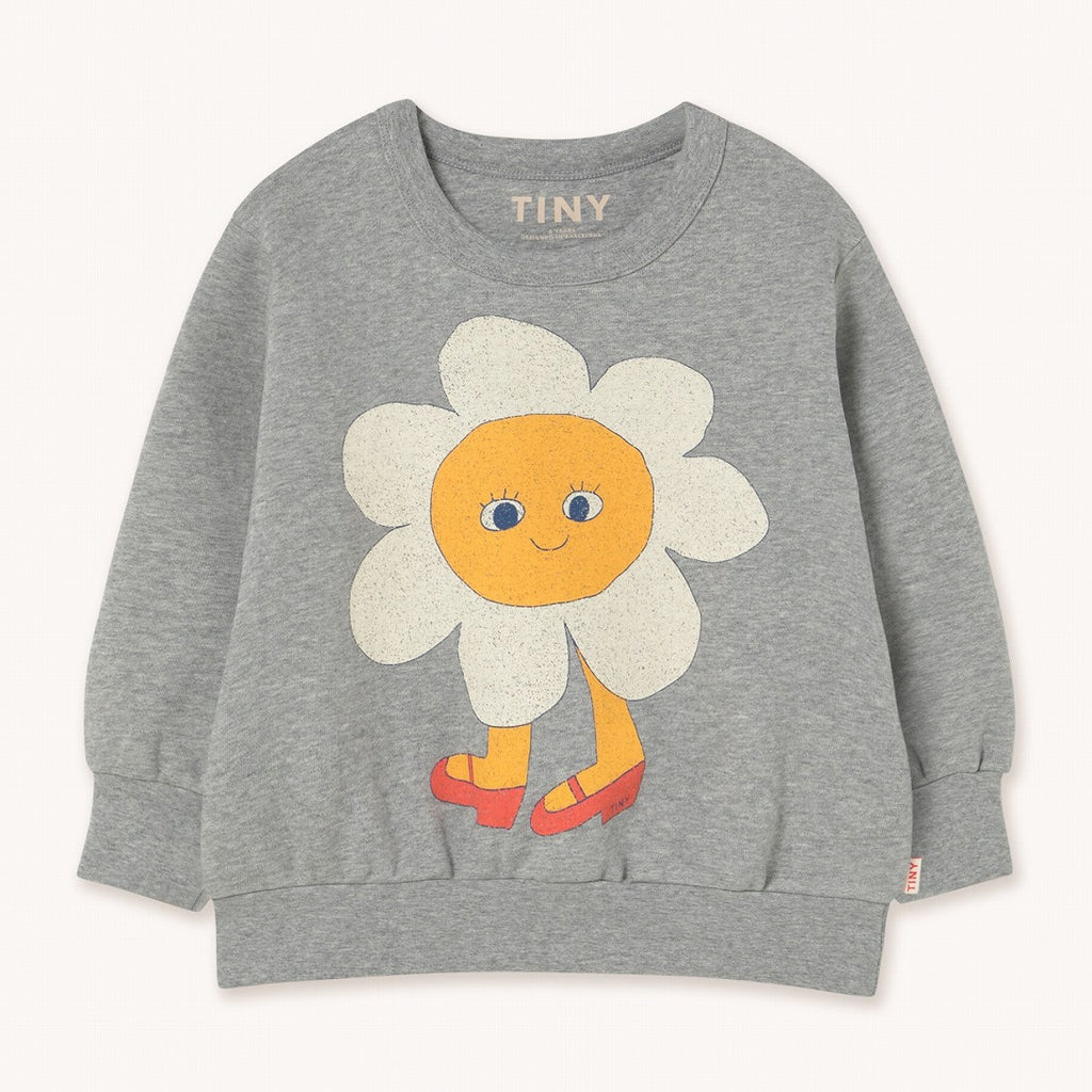 tinycottons】【40%OFF】FLOWER GRAPHIC SWEATSHIRT medium grey