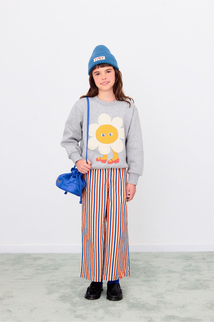 【tinycottons】FLOWER GRAPHIC SWEATSHIRT medium grey heather スウェット 2y,3y,4y  | Coucoubebe/ククベベ