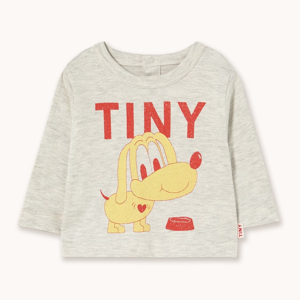 【tinycottons】PUPPY GRAPHIC BABY TEE light cream heather Tシャツ 12m,18m,24m  | Coucoubebe/ククベベ