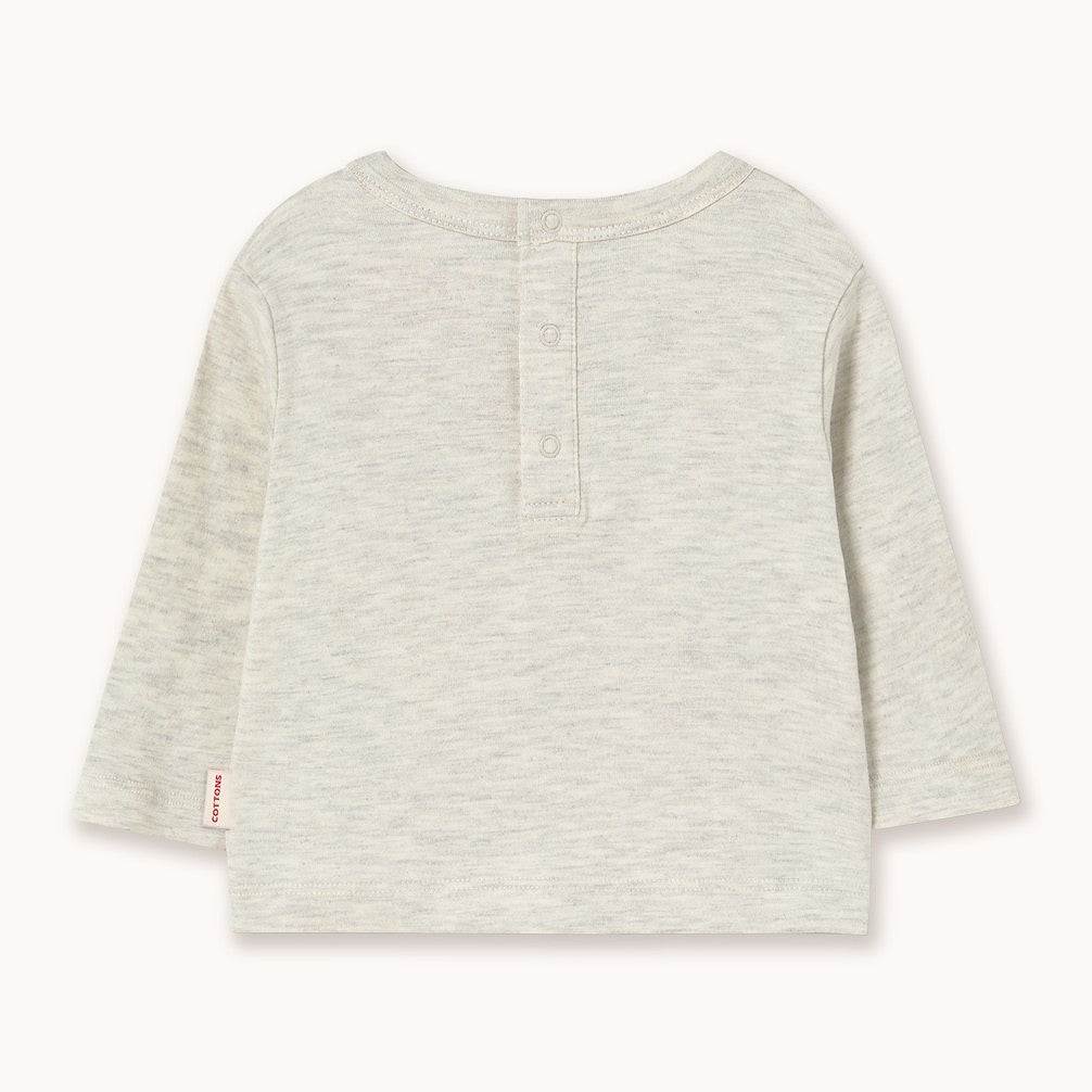 【tinycottons】PUPPY GRAPHIC BABY TEE light cream heather Tシャツ 12m,18m,24m  | Coucoubebe/ククベベ