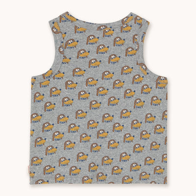 【tinycottons】DOGS TANK TOP medium grey heather タンクトップ 6y（Sub Image-2） | Coucoubebe/ククベベ