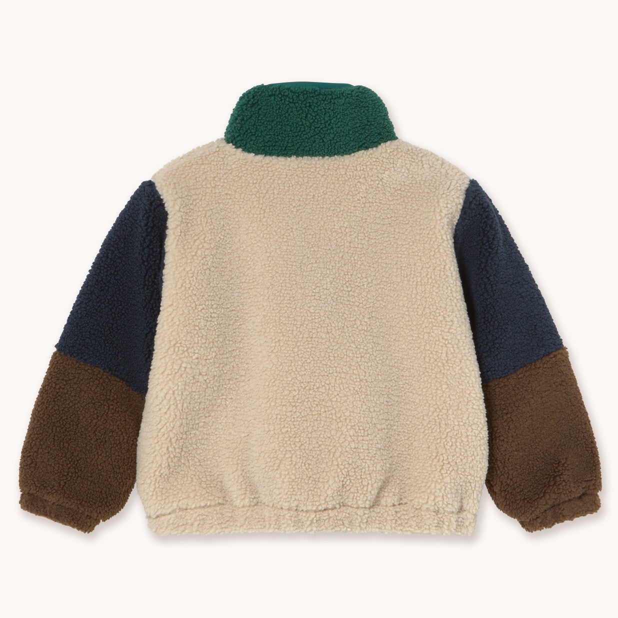 【tinycottons】COLOR BLOCK POLAR SHERPA JACKET dark green ジャケット 2y,3y,4y  | Coucoubebe/ククベベ