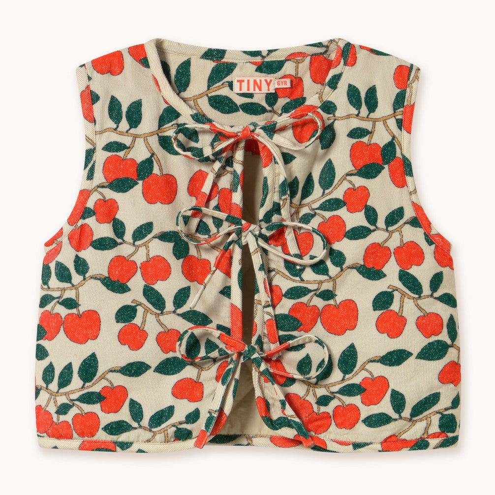 【tinycottons】TINY APPLES VEST dark vanilla ベスト 2y,3y,4y  | Coucoubebe/ククベベ