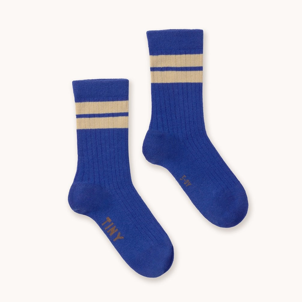 【tinycottons】STRIPES MEDIUM SOCKS dark blue 靴下 9-12y  | Coucoubebe/ククベベ