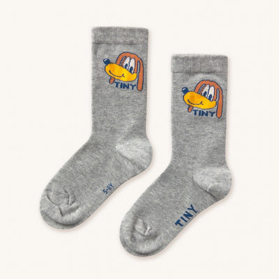 【tinycottons】DOG MEDIUM SOCKS medium grey heather 靴下 12-24m,2-4y,5-8y（Sub Image-2） | Coucoubebe/ククベベ