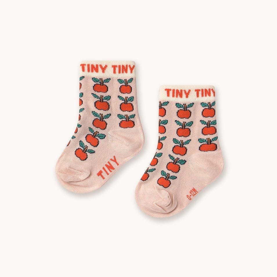 【tinycottons】APPLES MEDIUM SOCKS wild rose 靴下 12-24m,2-4y,5-8y  | Coucoubebe/ククベベ