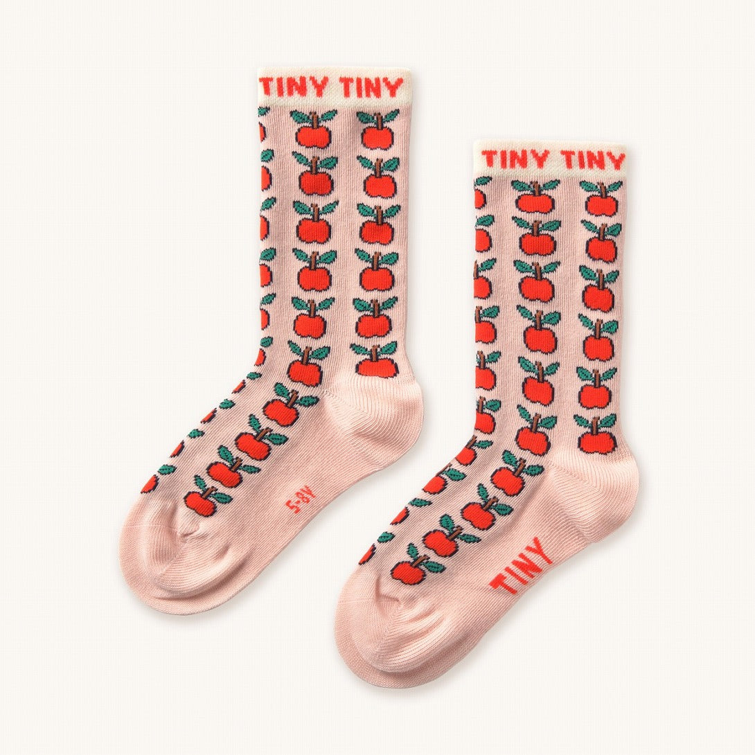 【tinycottons】APPLES MEDIUM SOCKS wild rose 靴下 12-24m,2-4y,5-8y  | Coucoubebe/ククベベ