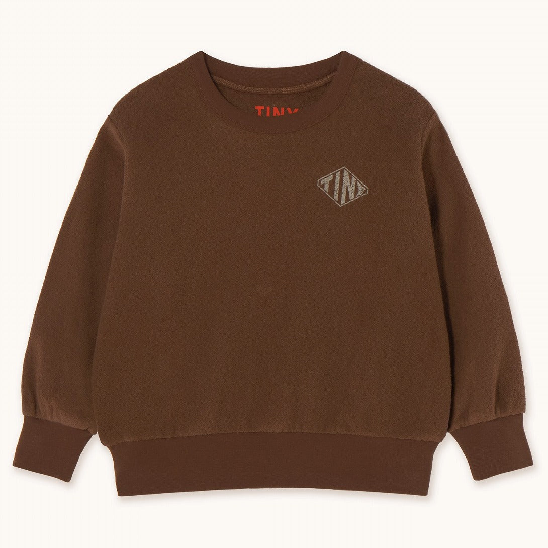 【tinycottons】DIAMOND GRAPHIC TOWEL SWEATSHIRT dark brown スウェット 6y,10y  | Coucoubebe/ククベベ