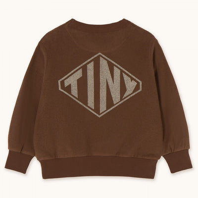 【tinycottons】DIAMOND GRAPHIC TOWEL SWEATSHIRT dark brown スウェット 6y,10y（Sub Image-2） | Coucoubebe/ククベベ