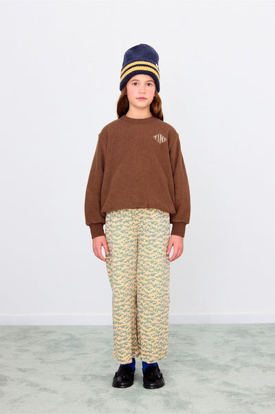 【tinycottons】DIAMOND GRAPHIC TOWEL SWEATSHIRT dark brown スウェット 6y,10y（Sub Image-3） | Coucoubebe/ククベベ