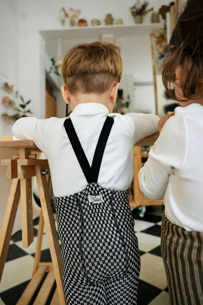 【SILLY Silas】【一部予約販売】Footless Collection Black×White Checked レギンス 6-12m,1-2y,2-3y,3-4y  | Coucoubebe/ククベベ
