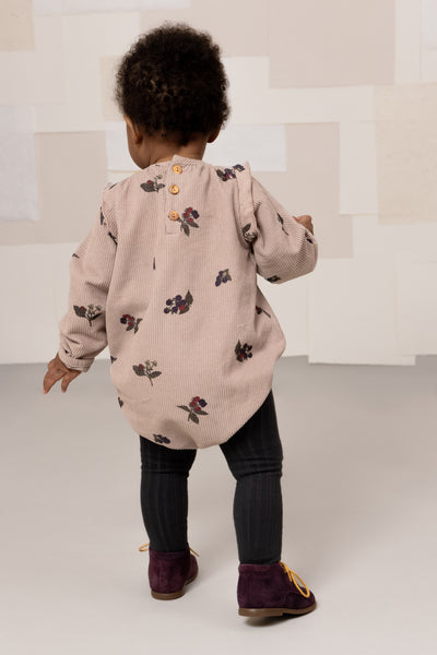 【STUDIO BOHEME】【9月上旬発送】ESMÉE ROMPER LIGHT MAUVE/BLACKBERRIES ロンパース 6m,12m,18m（Sub Image-3） | Coucoubebe/ククベベ