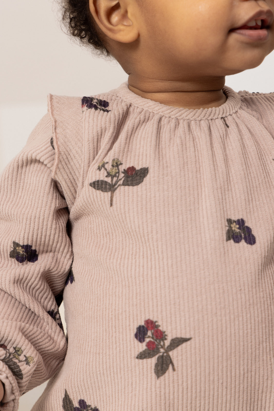 【STUDIO BOHEME】【9月上旬発送】ESMÉE ROMPER LIGHT MAUVE/BLACKBERRIES ロンパース 6m,12m,18m  | Coucoubebe/ククベベ