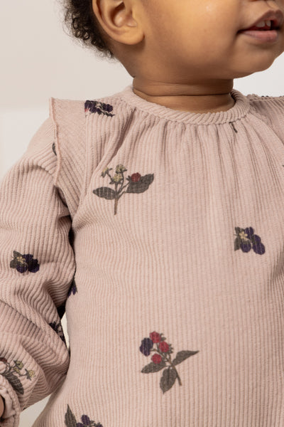 【STUDIO BOHEME】【9月上旬発送】ESMÉE ROMPER LIGHT MAUVE/BLACKBERRIES ロンパース 6m,12m,18m（Sub Image-4） | Coucoubebe/ククベベ