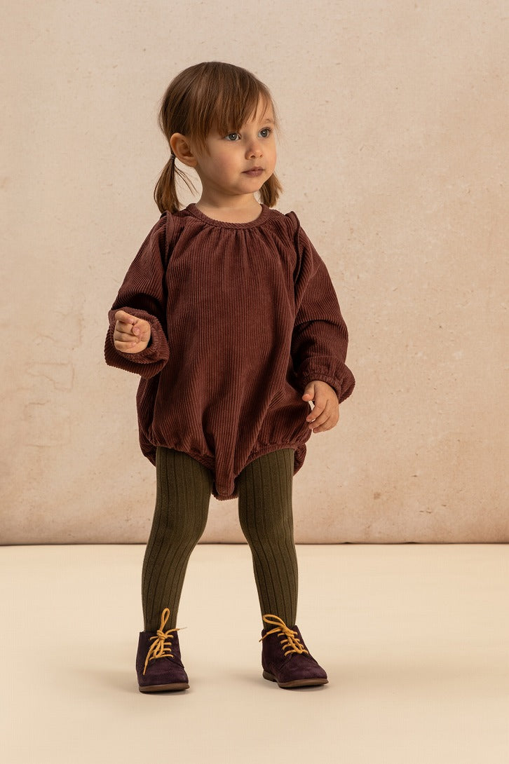 【STUDIO BOHEME】ESMÉE ROMPER PLUM ロンパース 6m,12m,18m  | Coucoubebe/ククベベ