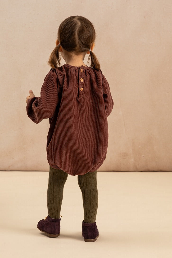 【STUDIO BOHEME】ESMÉE ROMPER PLUM ロンパース 6m,12m,18m  | Coucoubebe/ククベベ