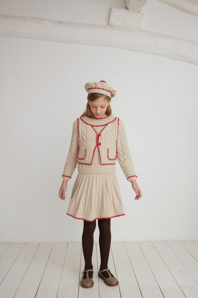 【Bebe Organic】Sienna Beret Natural Knit 帽子1,2（Sub Image-6） | Coucoubebe/ククベベ