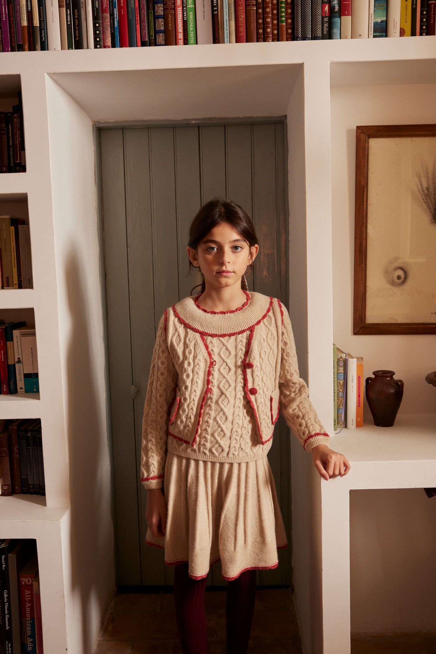 【Bebe Organic】Sienna Skirt Natural Knit スカート 2Y,4Y  | Coucoubebe/ククベベ