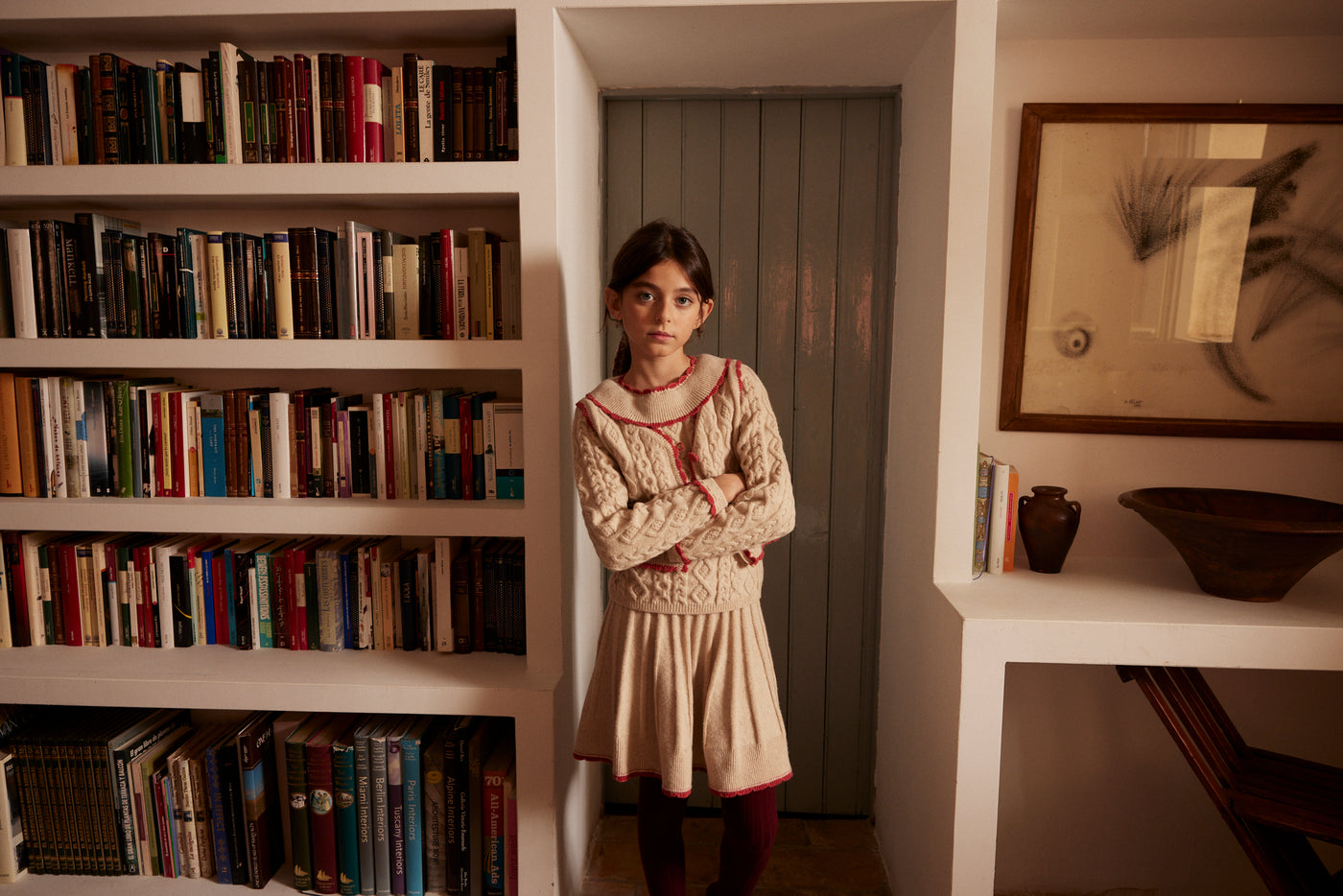 【Bebe Organic】Sienna Skirt Natural Knit スカート 2Y,4Y  | Coucoubebe/ククベベ