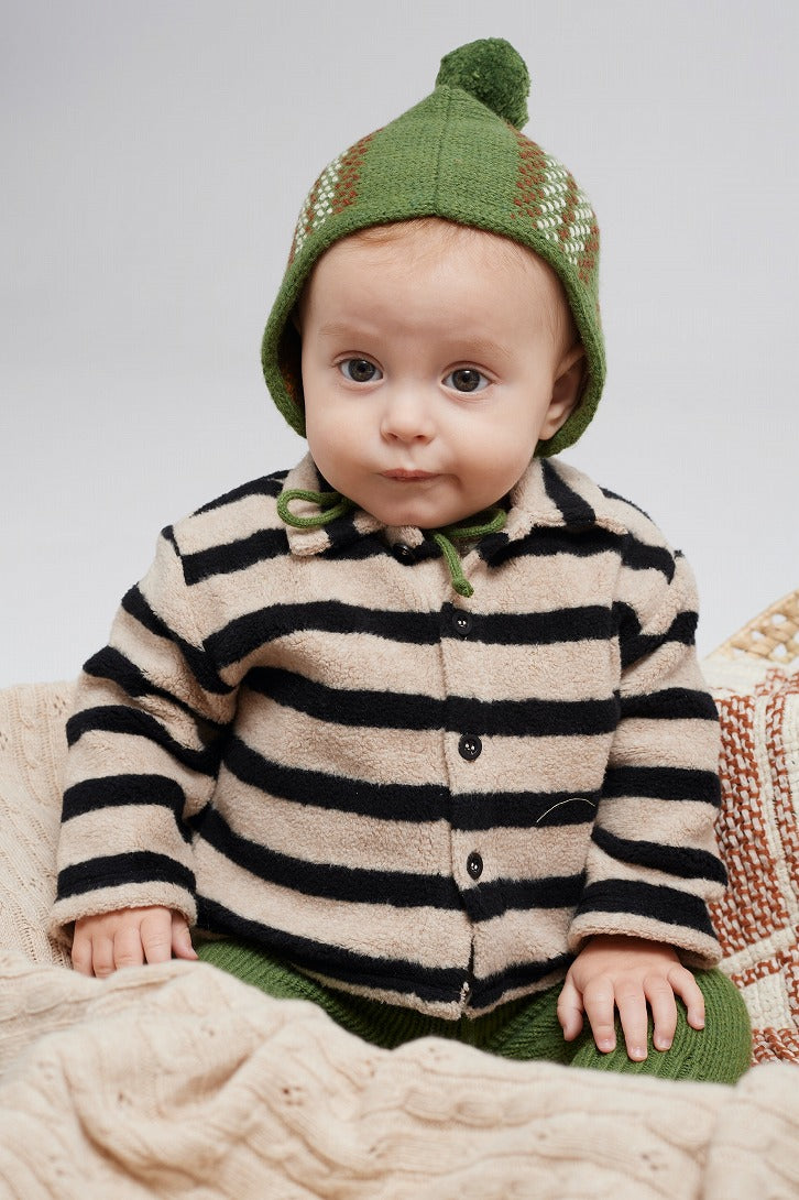 【Bebe Organic】【40%OFF】Cleo Baby Shirt Parisian Stripes 長袖シャツ 12m,18m,2Y  | Coucoubebe/ククベベ