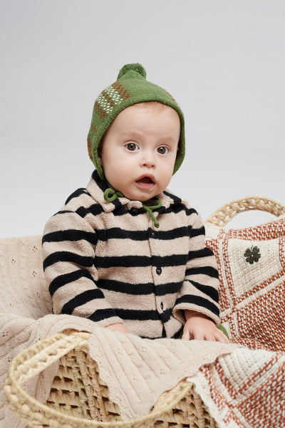 【Bebe Organic】【40%OFF】Cleo Baby Shirt Parisian Stripes 長袖シャツ 12m,18m,2Y（Sub Image-3） | Coucoubebe/ククベベ