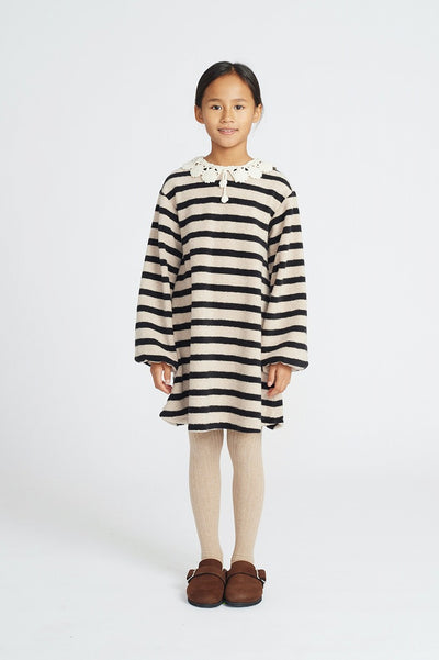【Bebe Organic】【40%OFF】Cleo Dress Parisian Stripes ワンピース 2Y,3Y,4Y,6Y（Sub Image-2） | Coucoubebe/ククベベ