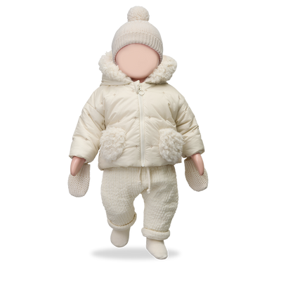 【1＋in the family】BENJAMIN padded jacket ecru ジャケット 18m,24m（Sub Image-3） | Coucoubebe/ククベベ