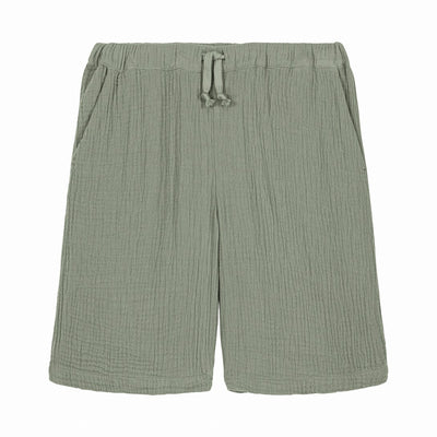 【STUDIO BOHEME】【予約】　BERMUDA BASILE GREEN GREY ショートパンツ 12m,18m,24m,36m,4y,6y（Sub Image-1） | Coucoubebe/ククベベ