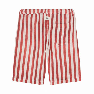 【STUDIO BOHEME】【予約】　BERMUDA BASILE STRIPES BRICK-RED ショートパンツ 12m,18m,24m,36m（Sub Image-2） | Coucoubebe/ククベベ