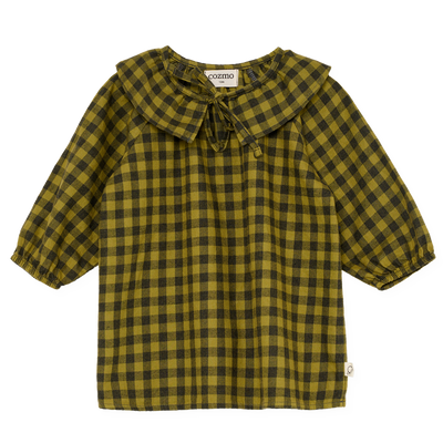 【COZMO】Gingham baby dress Green ワンピース 12m,18m,24m（Sub Image-1） | Coucoubebe/ククベベ