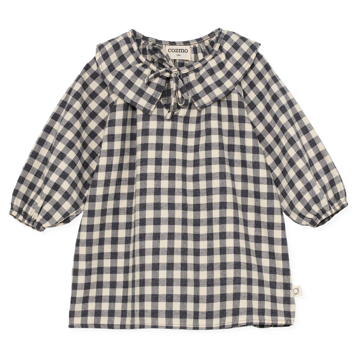 【COZMO】Gingham baby dress Ivory ワンピース 12m,18m,24m  | Coucoubebe/ククベベ