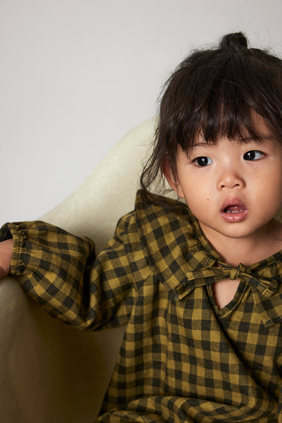 【COZMO】Gingham baby dress Green ワンピース 12m,18m,24m（Sub Image-2） | Coucoubebe/ククベベ