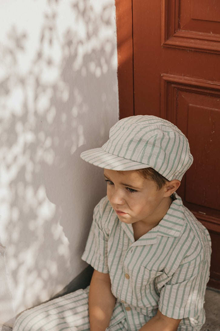 【garbo&friends】【30%OFF】Stripe Emerald Cap キャップ 6-12m,1-4y  | Coucoubebe/ククベベ