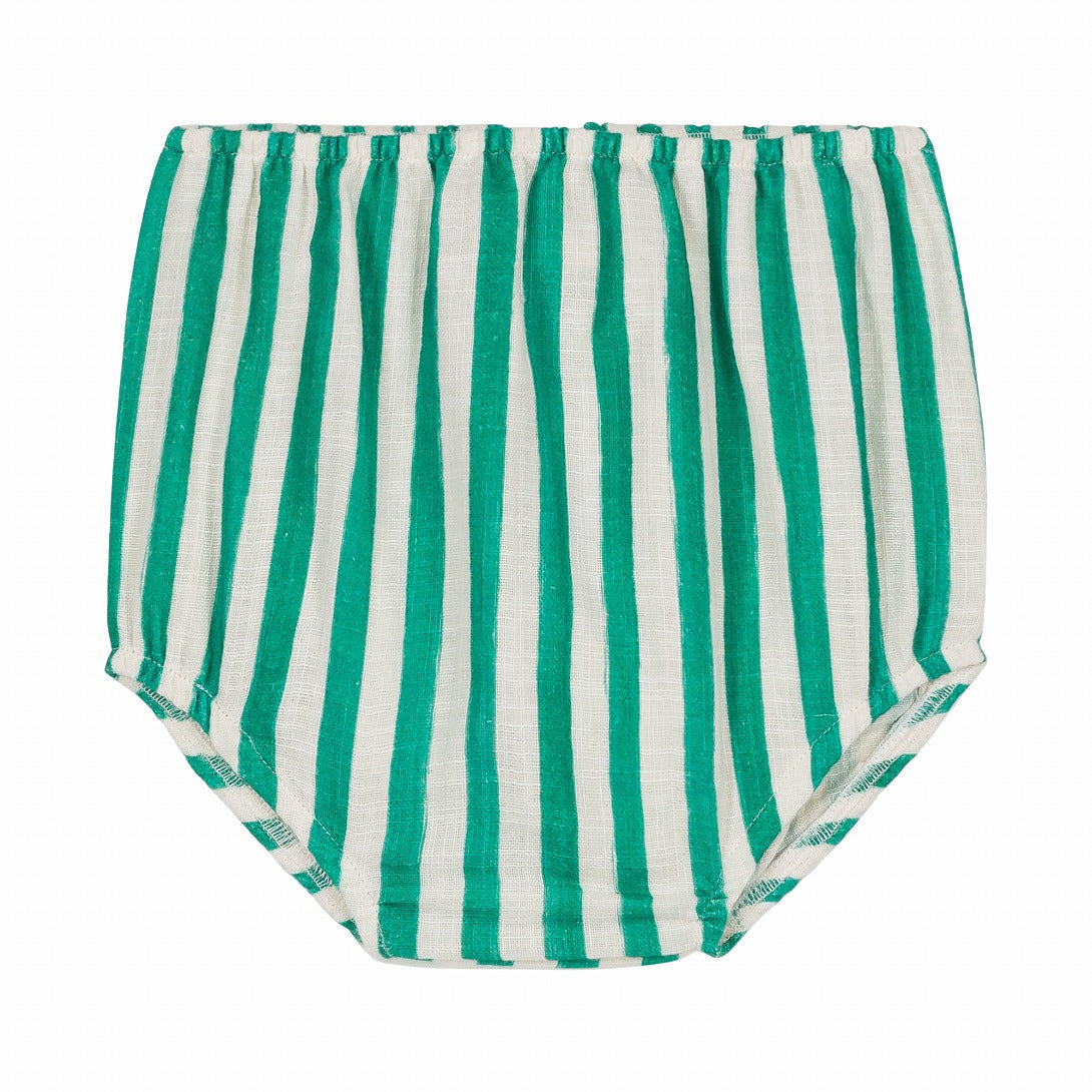 【STUDIO BOHEME】BLOOMERS AMI STRIPES GREEN CAPRI ブルマ 6m,12m,18m,24m  | Coucoubebe/ククベベ