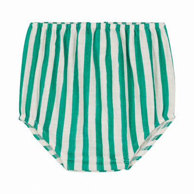 【STUDIO BOHEME】BLOOMERS AMI STRIPES GREEN CAPRI ブルマ 6m,12m,18m,24m（Sub Image-1） | Coucoubebe/ククベベ