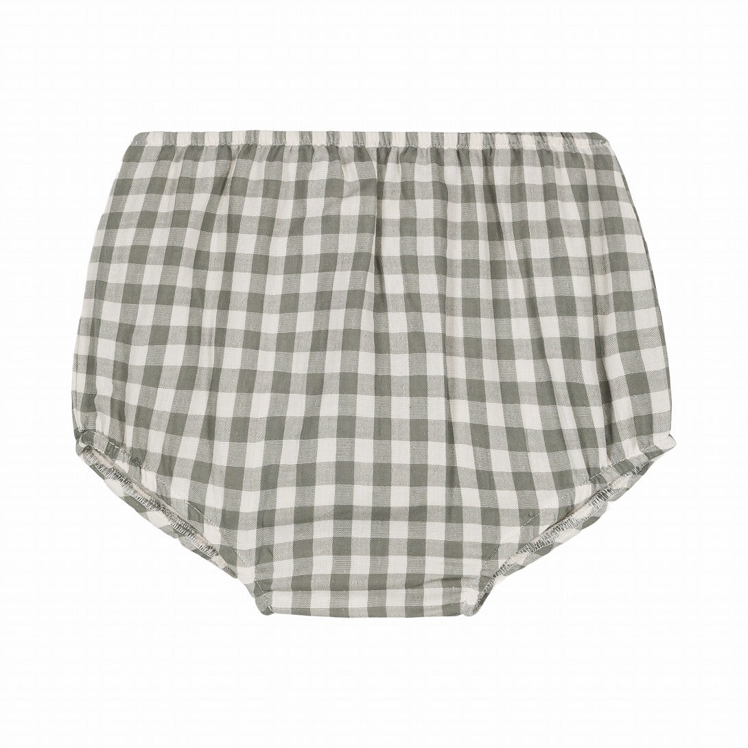 【STUDIO BOHEME】BLOOMERS AMI GINGHAM GREY GREEN ブルマ 6m,12m,18m,24m  | Coucoubebe/ククベベ