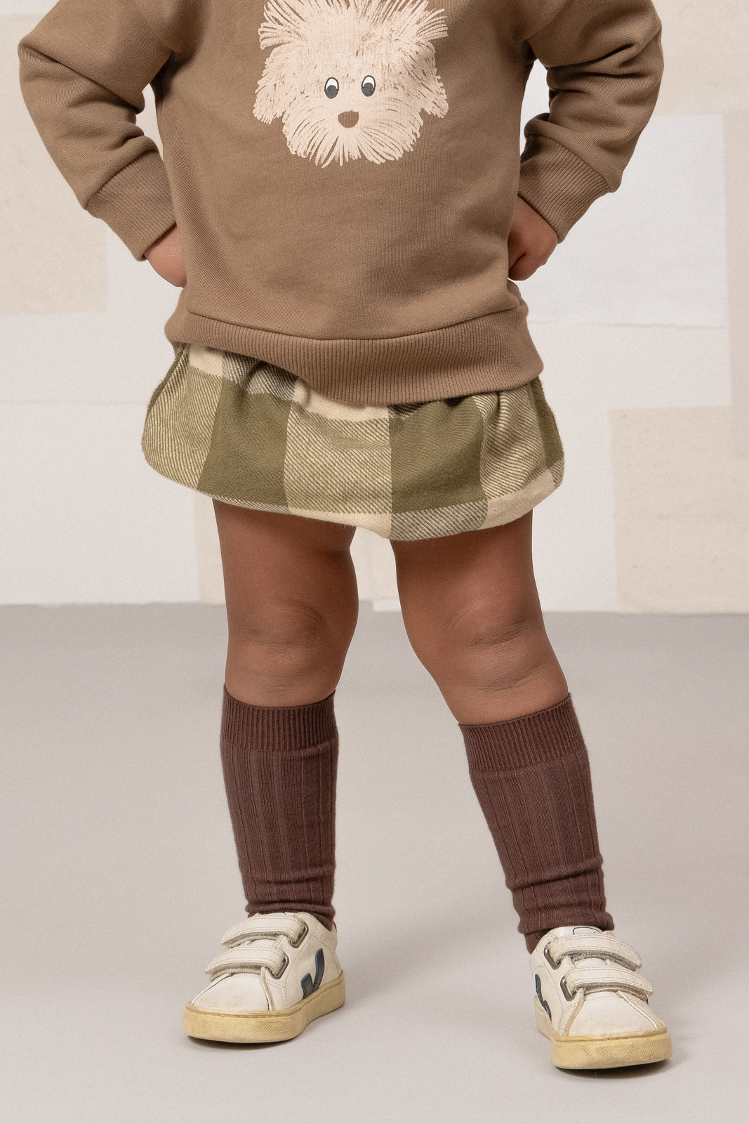【STUDIO BOHEME】【9月上旬発送】AMI BLOOMER KAKI GINGHAM ブルマ 6m,12m,18m  | Coucoubebe/ククベベ