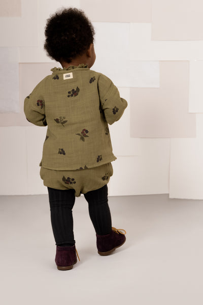 【STUDIO BOHEME】【9月上旬発送】AMI BLOOMER GREEN ALOE/BLACKBERRIES ブルマ 6m,12m,18m（Sub Image-5） | Coucoubebe/ククベベ