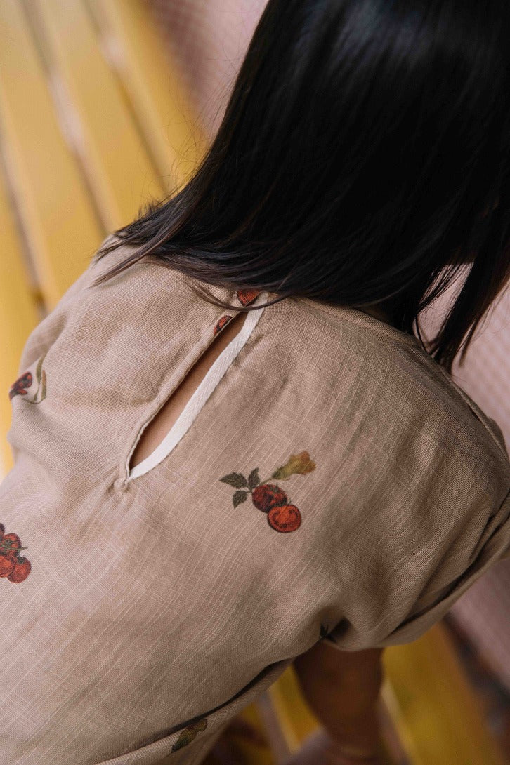 【STUDIO BOHEME】【予約】BLOUSE PRASLIN NOUGAT TOMATO ブラウス 12m,18m,24m,36m,4y,6y  | Coucoubebe/ククベベ