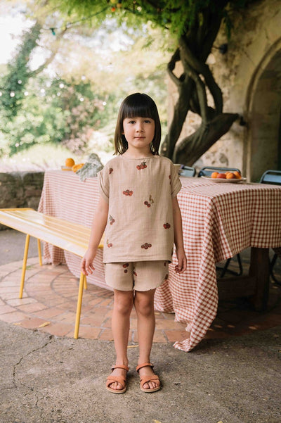 【STUDIO BOHEME】【予約】BLOUSE PRASLIN NOUGAT TOMATO ブラウス 12m,18m,24m,36m,4y,6y（Sub Image-5） | Coucoubebe/ククベベ