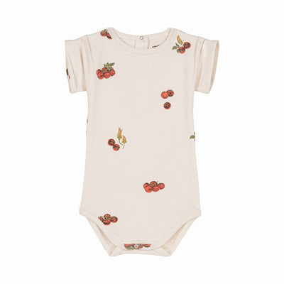 【STUDIO BOHEME】BODYSUIT BAMA ECRU TOMATO ロンパース 6m,12m,18m（Sub Image-1） | Coucoubebe/ククベベ