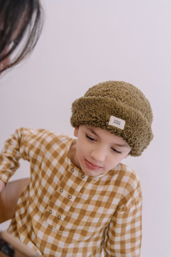 【STUDIO BOHEME】MOUTON BEANIE KAKI ニット帽 1-2Y,3-5Y  | Coucoubebe/ククベベ