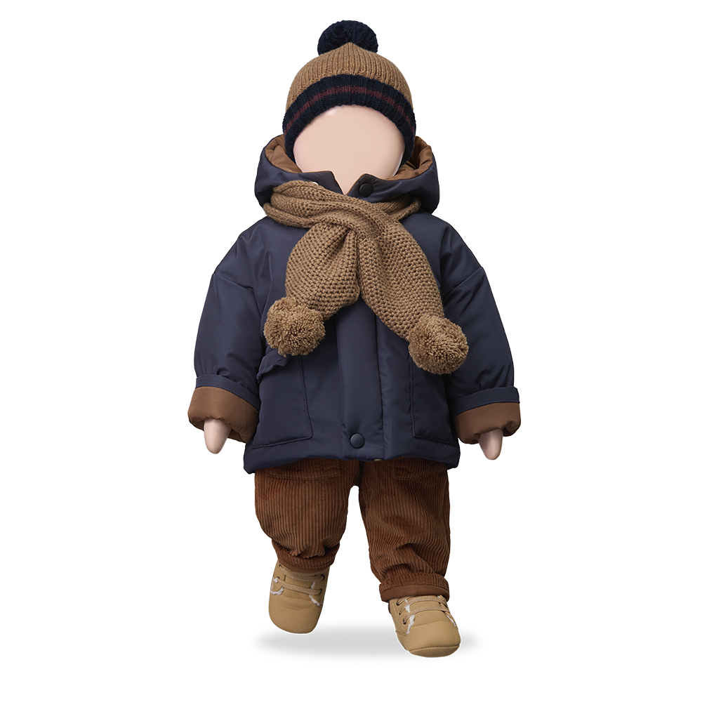 【1＋in the family】BRIAN college beanie castagna 帽子 T2,T3,T4  | Coucoubebe/ククベベ